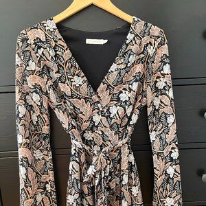 Lush Knee-Length Floral Dress, Size Small